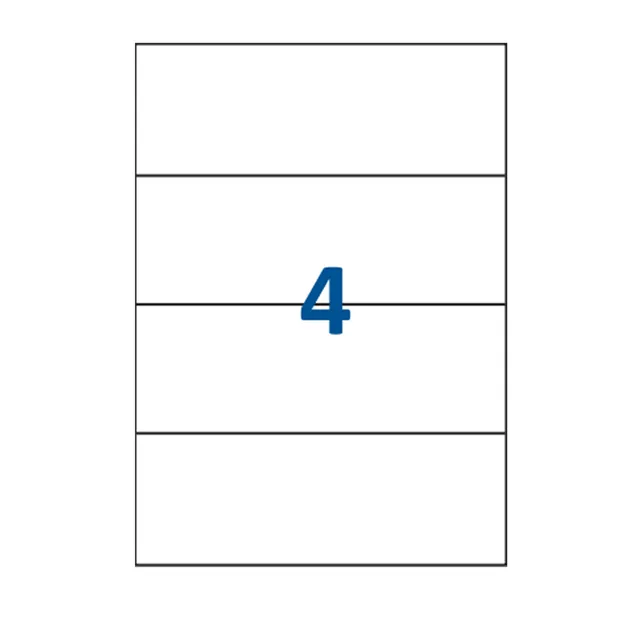 jeco-distribution-210x74-2-mm-tiquette-autocollante-a4-4-pcs-blanc image 1
