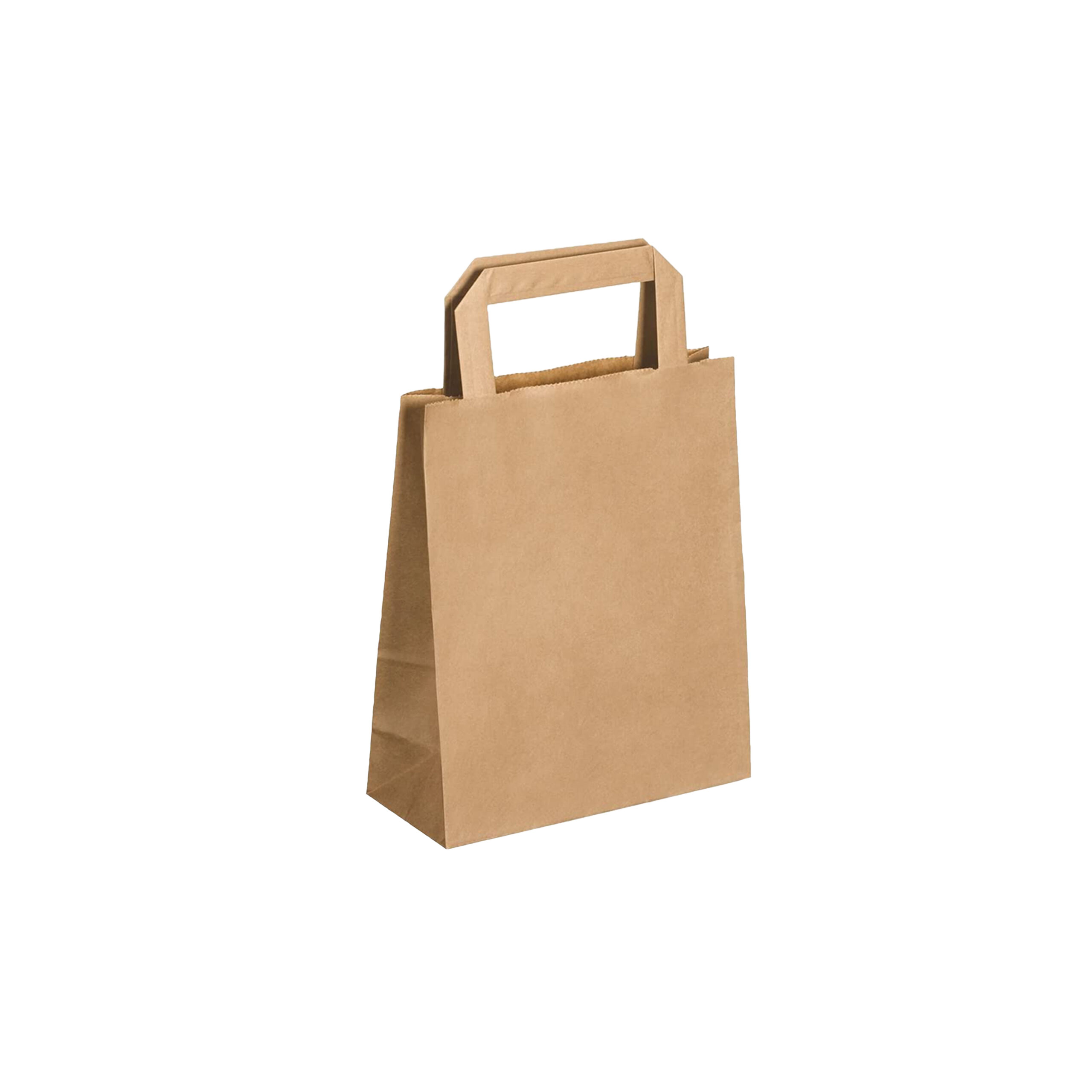 jeco-sac-papier-kraft-brun-poign-e-plate-220x100x280-cologique image 1