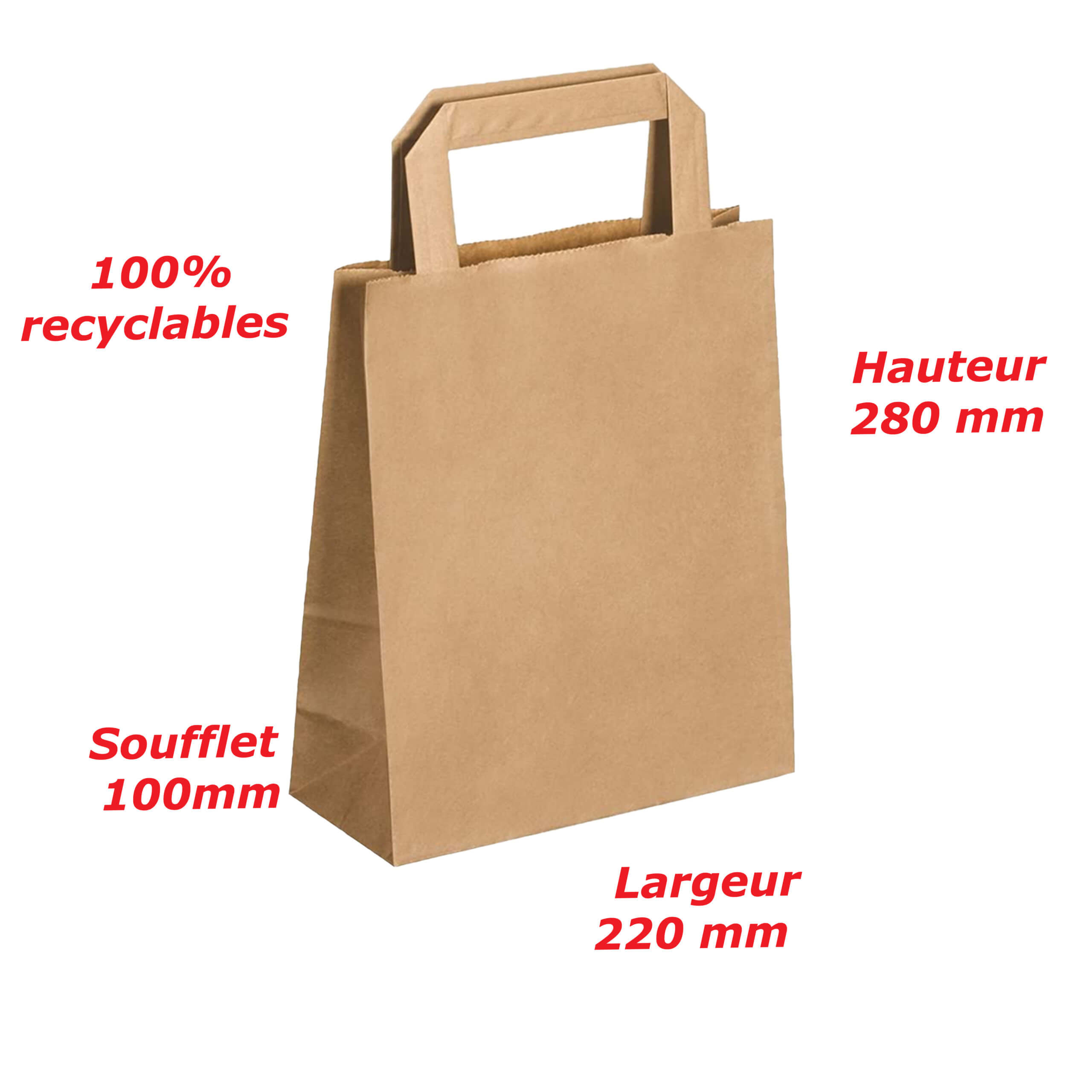jeco-sac-papier-kraft-brun-poign-e-plate-220x100x280-cologique image 3