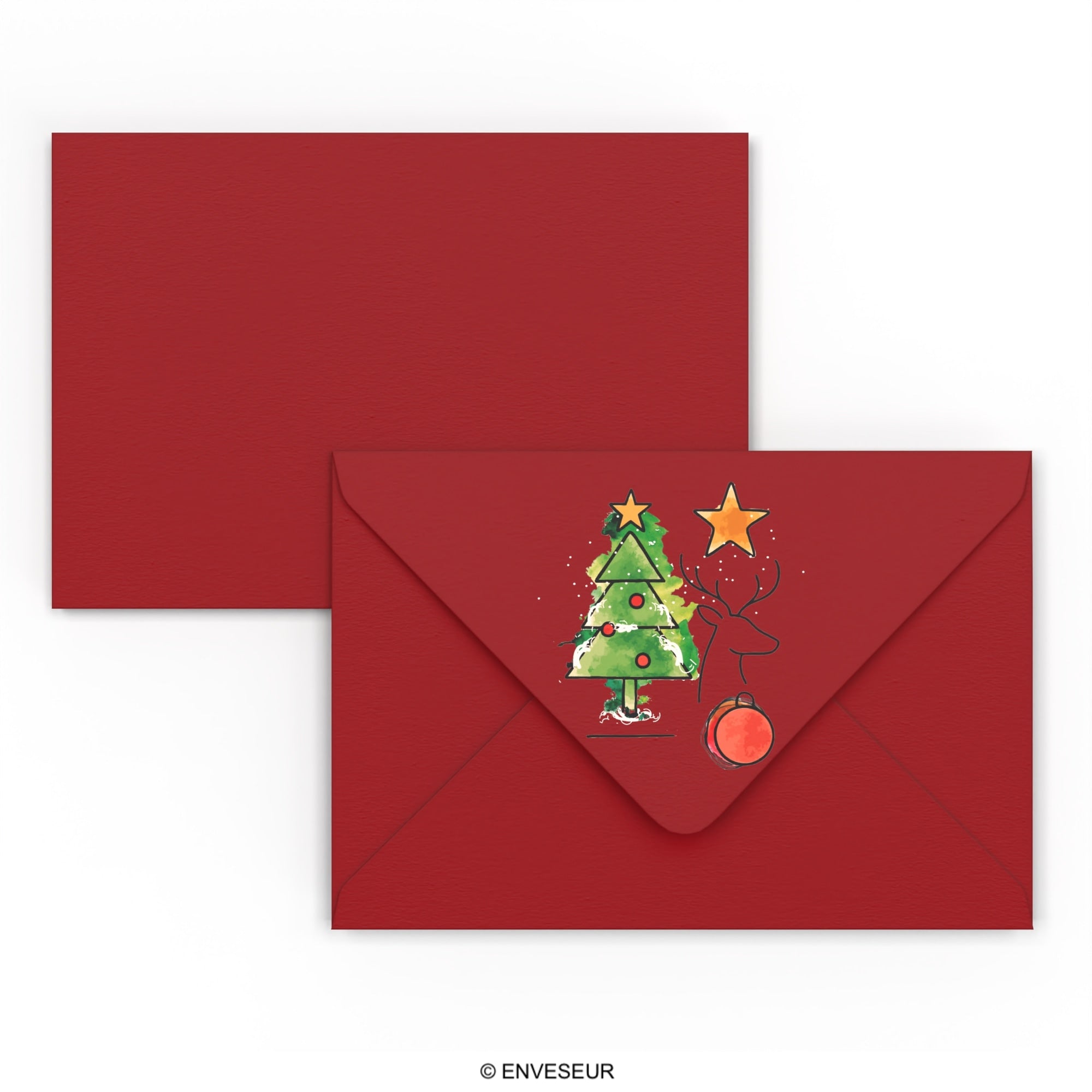 enveseur-enveloppes-pour-v-nements-sapin-de-no-l-enveloppe-c6-rouge-fonc-e image 3