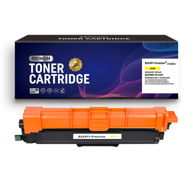 jeco-toner-tn-243y-compatible-brother-cartouche-jaune-1300p image 1