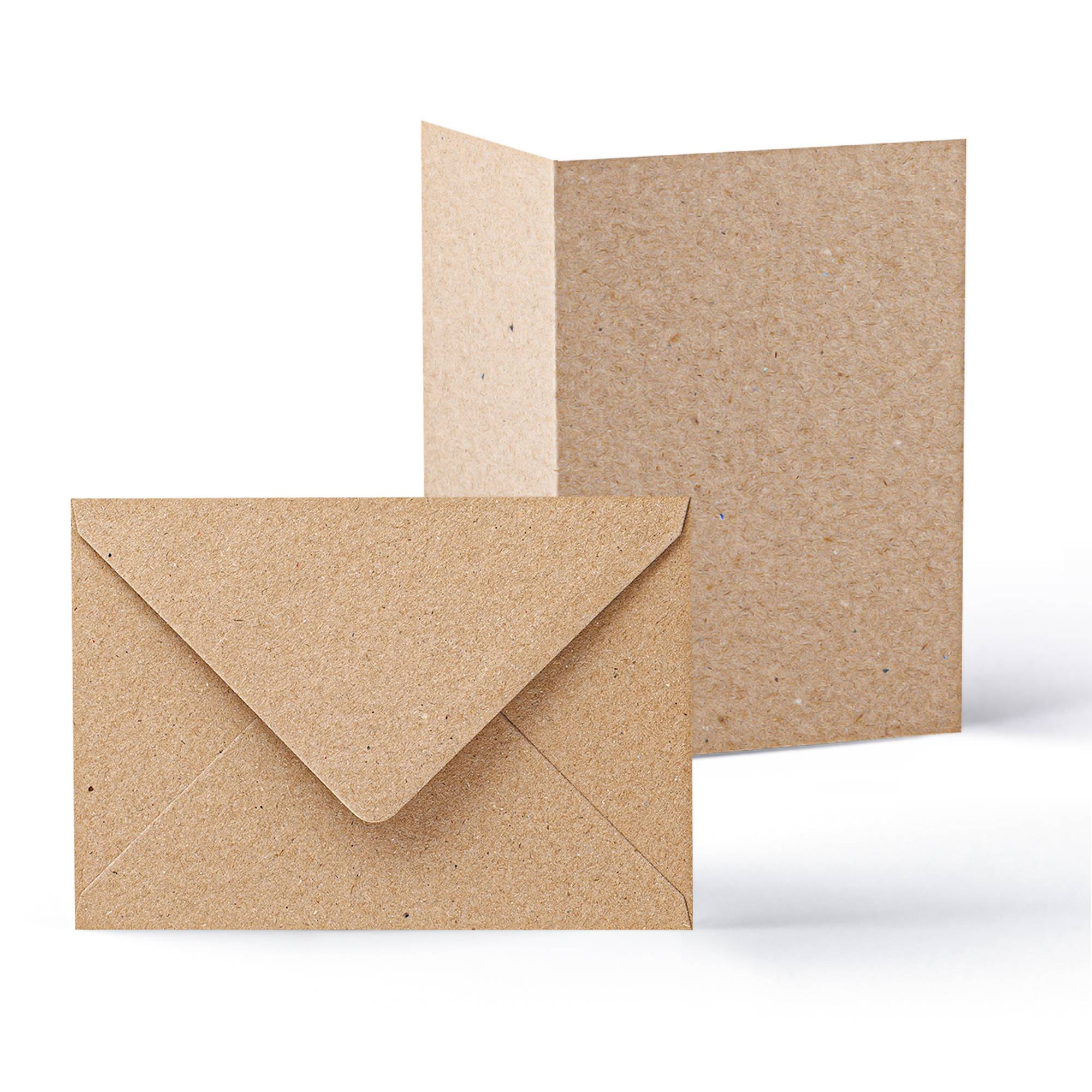 enveloppes-france-lot-cartes-et-enveloppes-kraft-manille image 1