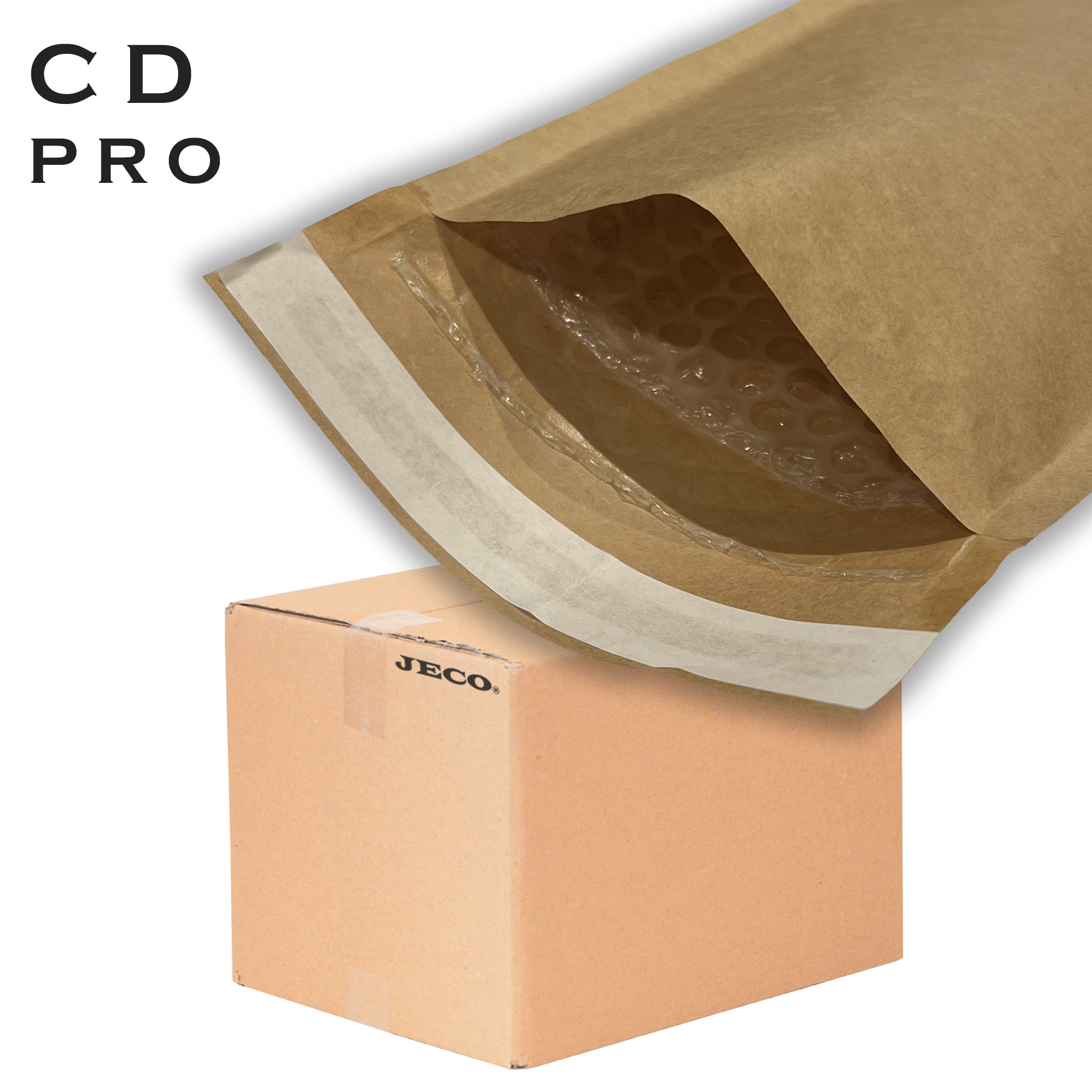 jeco-enveloppes-cd-170x160-enveloppe-bulle-marron-kraft image 1