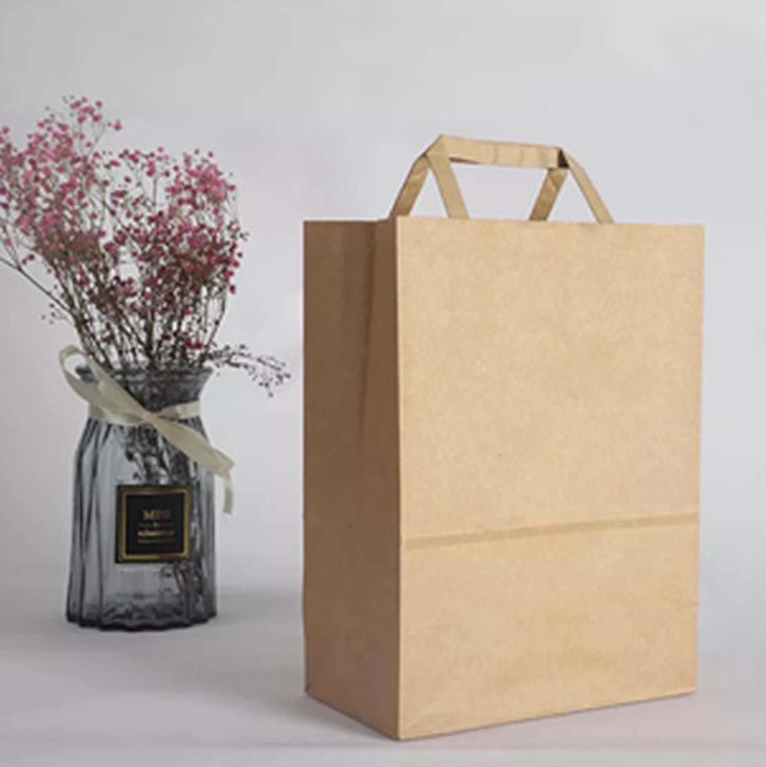 sac-papier-kraft-brun-poign-e-plate-320x160x440 image 2