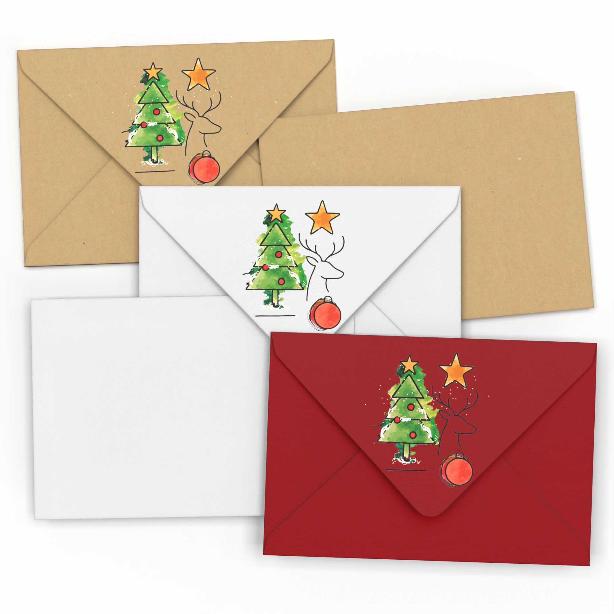 enveseur-enveloppes-pour-v-nements-sapin-de-no-l-enveloppe-c6-rouge-fonc-e image 1