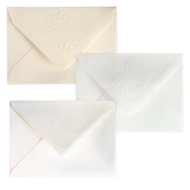 enveloppes-france-couronne-laurier-enveloppe-gaufr-e-magnolia-c6 image 1
