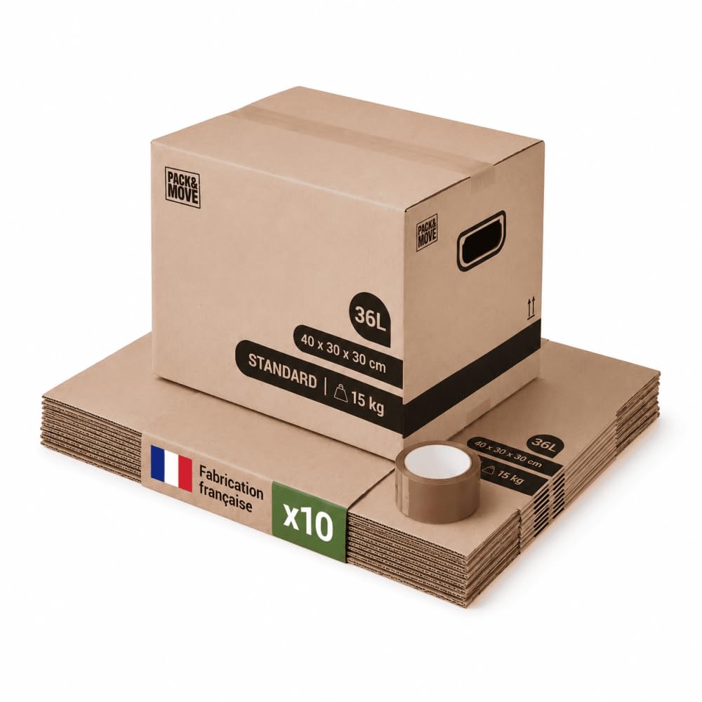 pack-and-move-cartons-de-stockage-40x30x30-cm-lot-10-livres image 1
