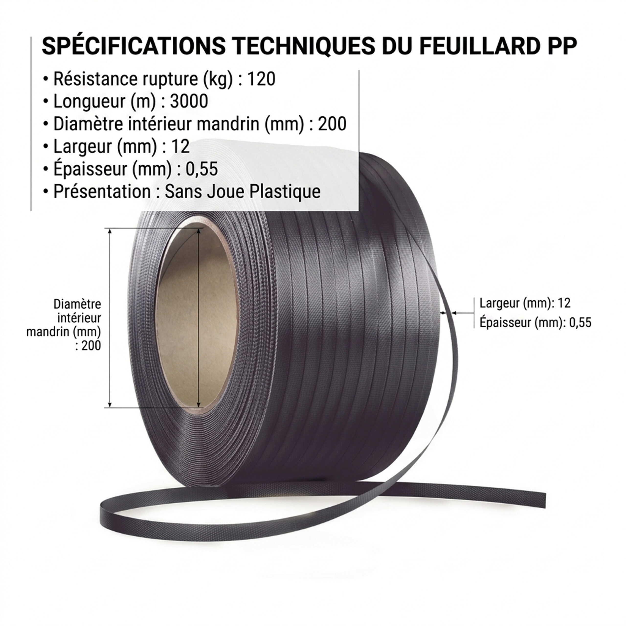 jeco-distribution-feuillard-pp-12mm-noir-3000m image 2
