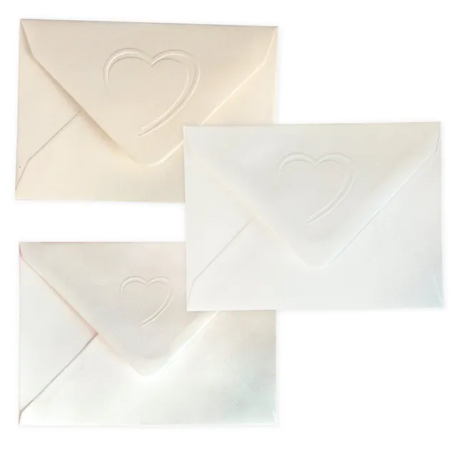 enveseur-v-nements-enveloppe-c-ur-gaufr-magnolia-blanc-c6-c7 image 1