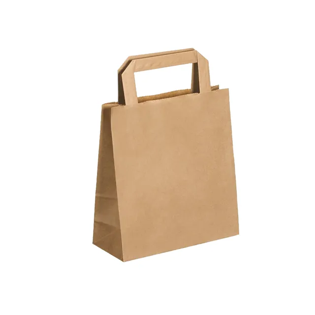jeco-sacs-kraft-brun-poign-e-plate-260x140x290 image 1