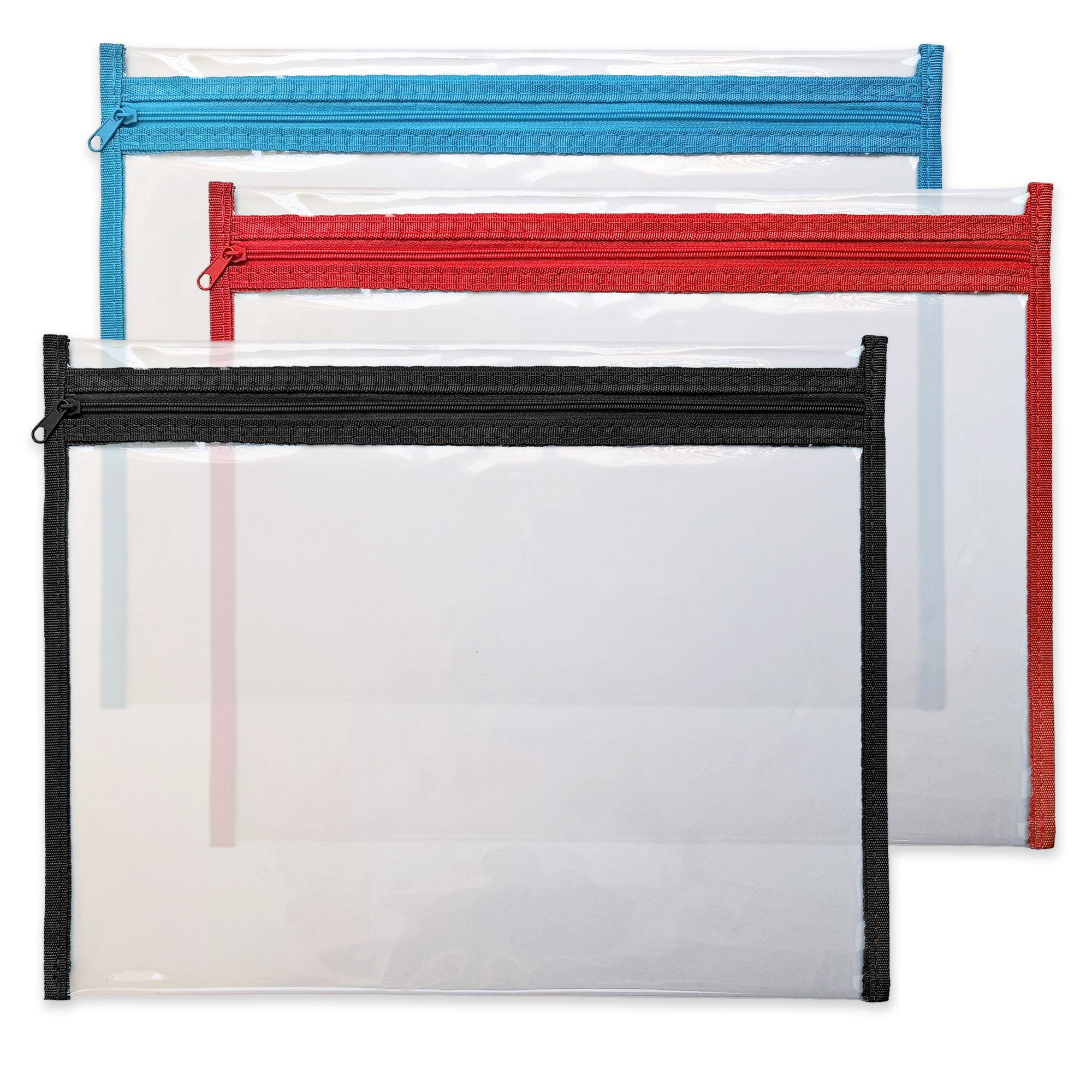 enveloppes-france-sacs-en-plastique-sac-documents-transparent-bleu-275x360-mm image 1