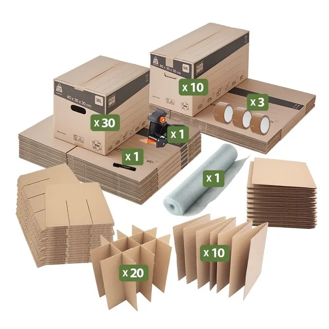 pack-and-move-kits-d-m-nagement-complet-40-cartons-bulles-lot image 1