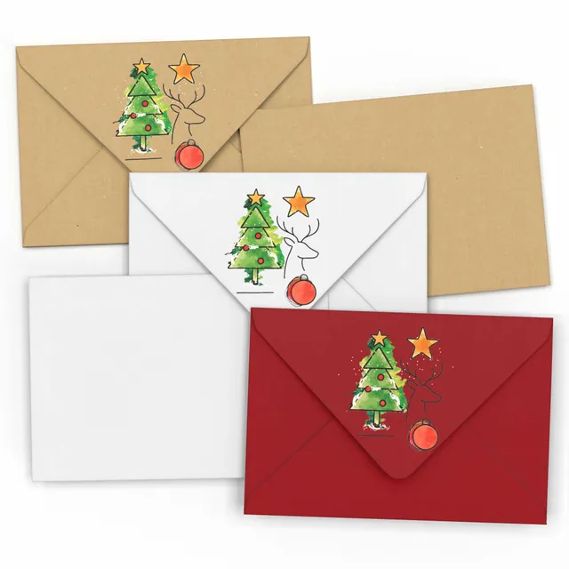enveseur-enveloppes-pour-v-nements-sapin-de-no-l-enveloppe-c6-rouge-fonc-e image 1