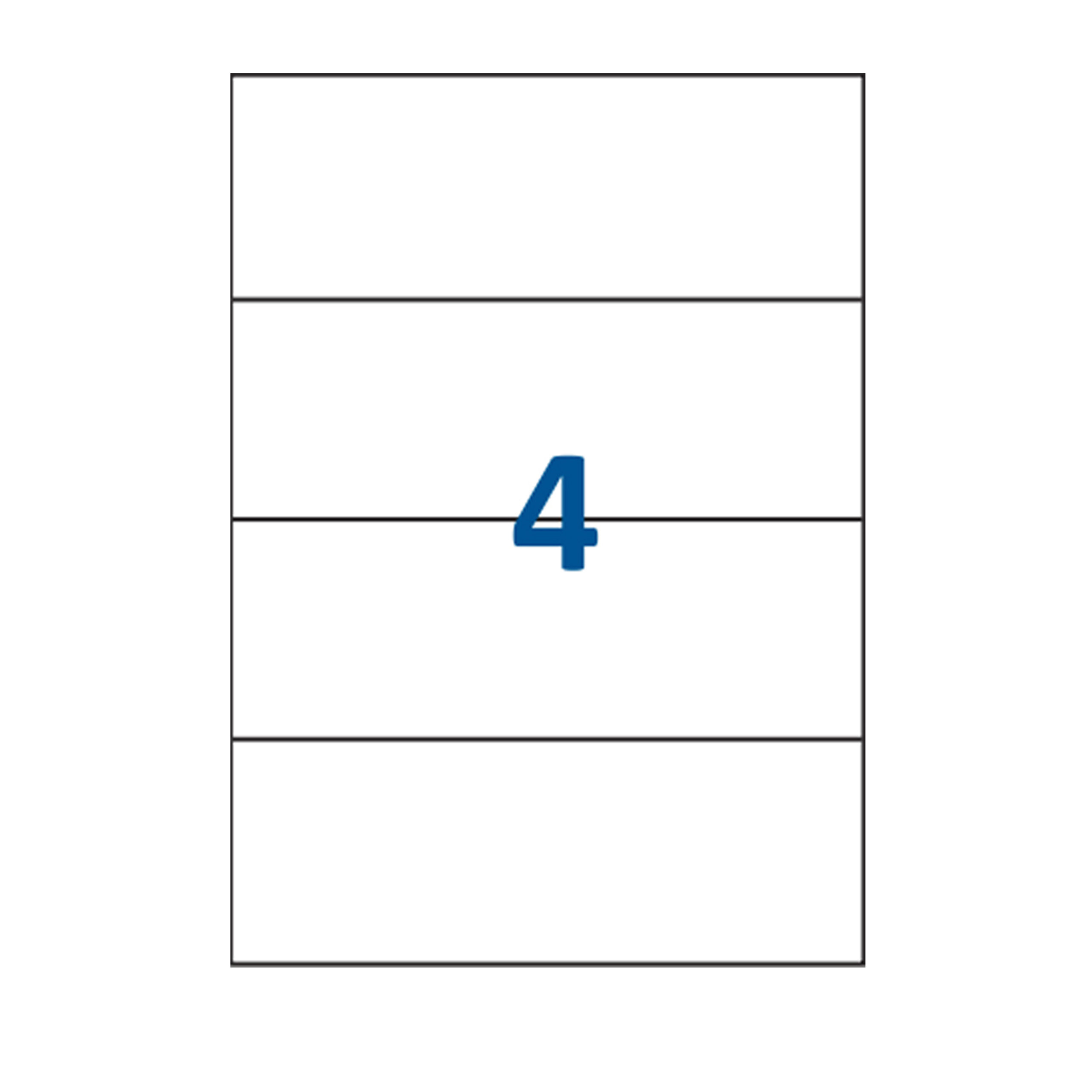 jeco-distribution-210x74-2-mm-tiquette-autocollante-a4-4-pcs-blanc image 1